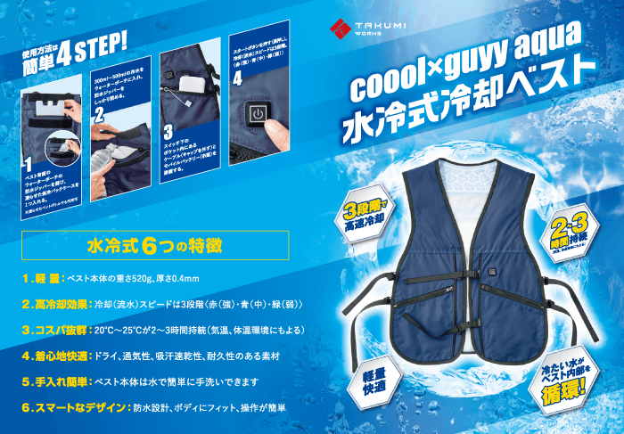 水冷式冷却ベスト